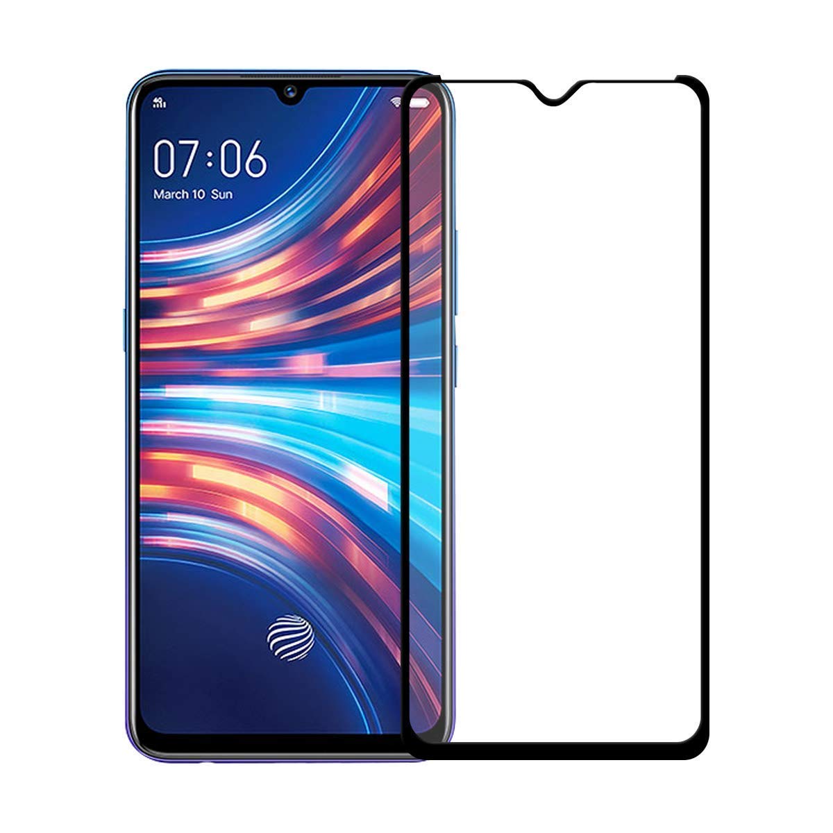 TECHSHIELD? Tempered Glass S1[9H][BLACK] Screen Protector Anti-Scratch High Definition Curved-Edge Bubble-Free Screen Film Compatible with Vivo S1(Black) (India)