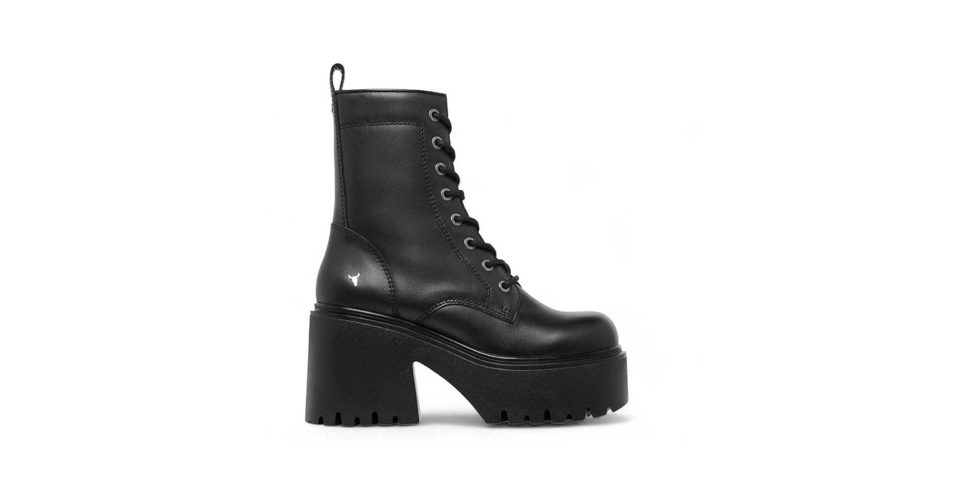 Amazon.com | Windsorsmith Womens Black Leather Platform Ankle Punk