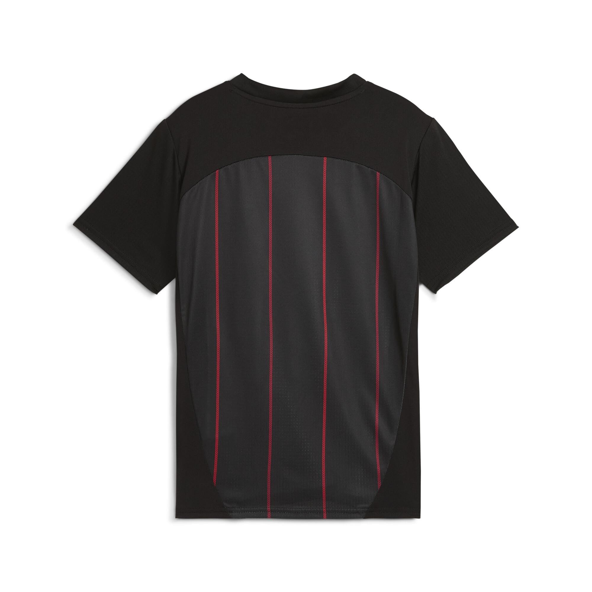 A.C. Milan - T-Shirt Prematch, Bambini e Ragazzi, Maglia da Calcio e da Allenamento a Maniche Corte, con Logo AC Milan e Puma, Prodotto Ufficiale, Nero o Bianco