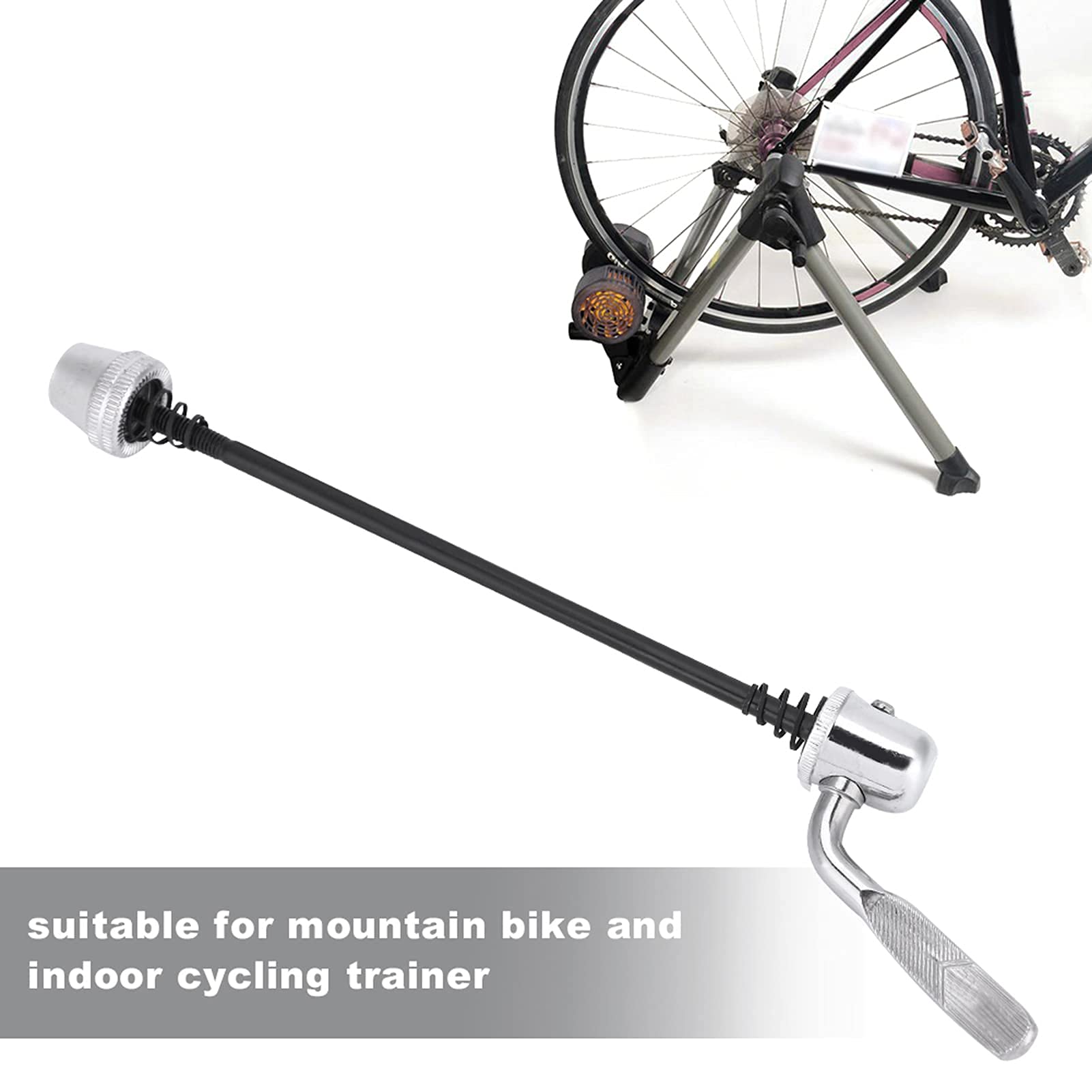 Alomejor Broche liberación rápida, rápido Montaje y desmontaje Eje Acero Inoxidable para Ciclistas montaña y Entrenamiento Interior
