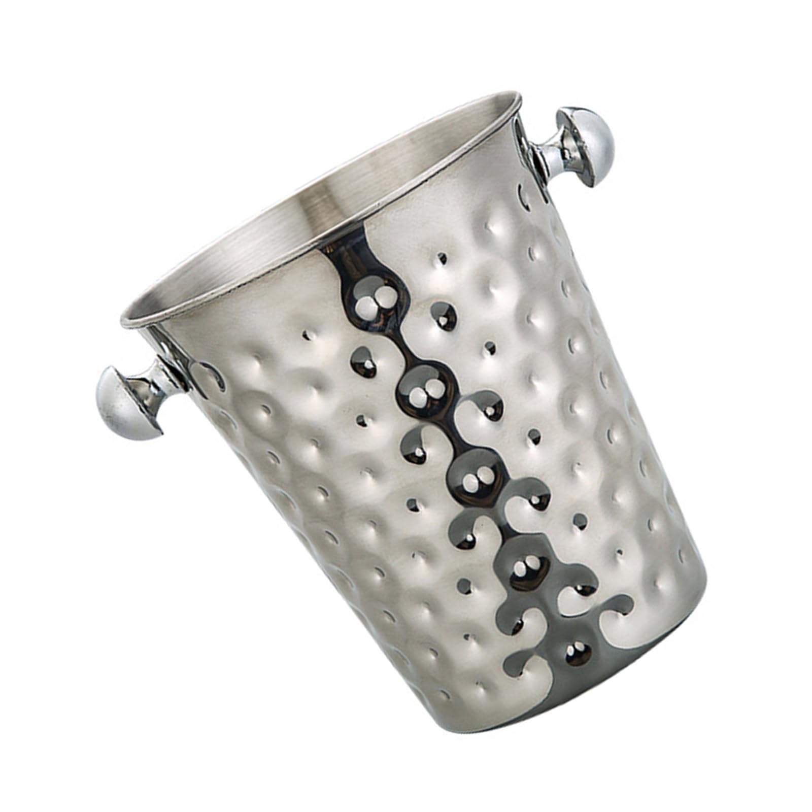 carotoe Hammer Pattern Beverage Ice Buckets Stainsless Steels Champagnes Bucket Beverage Tub Drink Coolers Wine Supplies Tub for Parties Outdoor Supplies Bucket