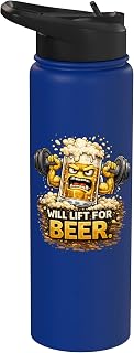 Will Lift For Beer Weight Lifter Stainless Steel Insulated Water Bottle