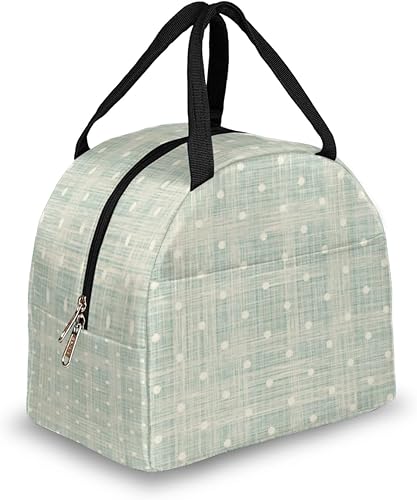 Miniatura 1 de Retro Dots Lunch Bag Insulated Lunch Box for Men Women Lunch Tote Bag Leakproof Meal Prep Bag Cute Lunchbag Lunchbox Geometric Lunch Bags for Work