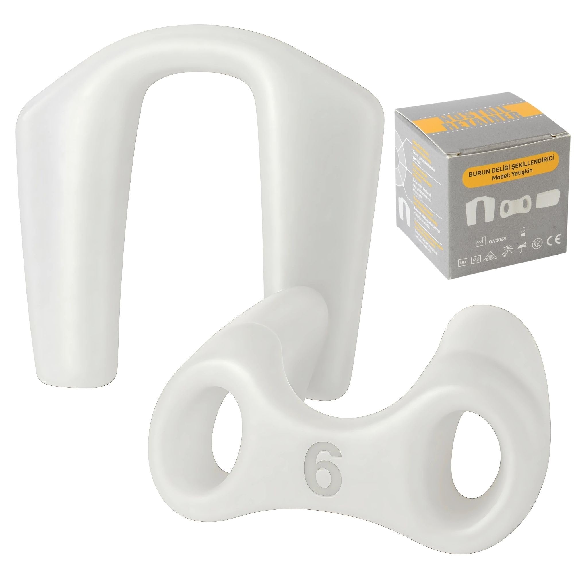 Nostril Retainer Short Model | Nostril Retainer Rhinoplasty | Nasal Retainer Rhinoplasty & Nose Splint for Rhinoplasty Recovery | 100% High Grade Silicone | Nostril Retainer Size (8)