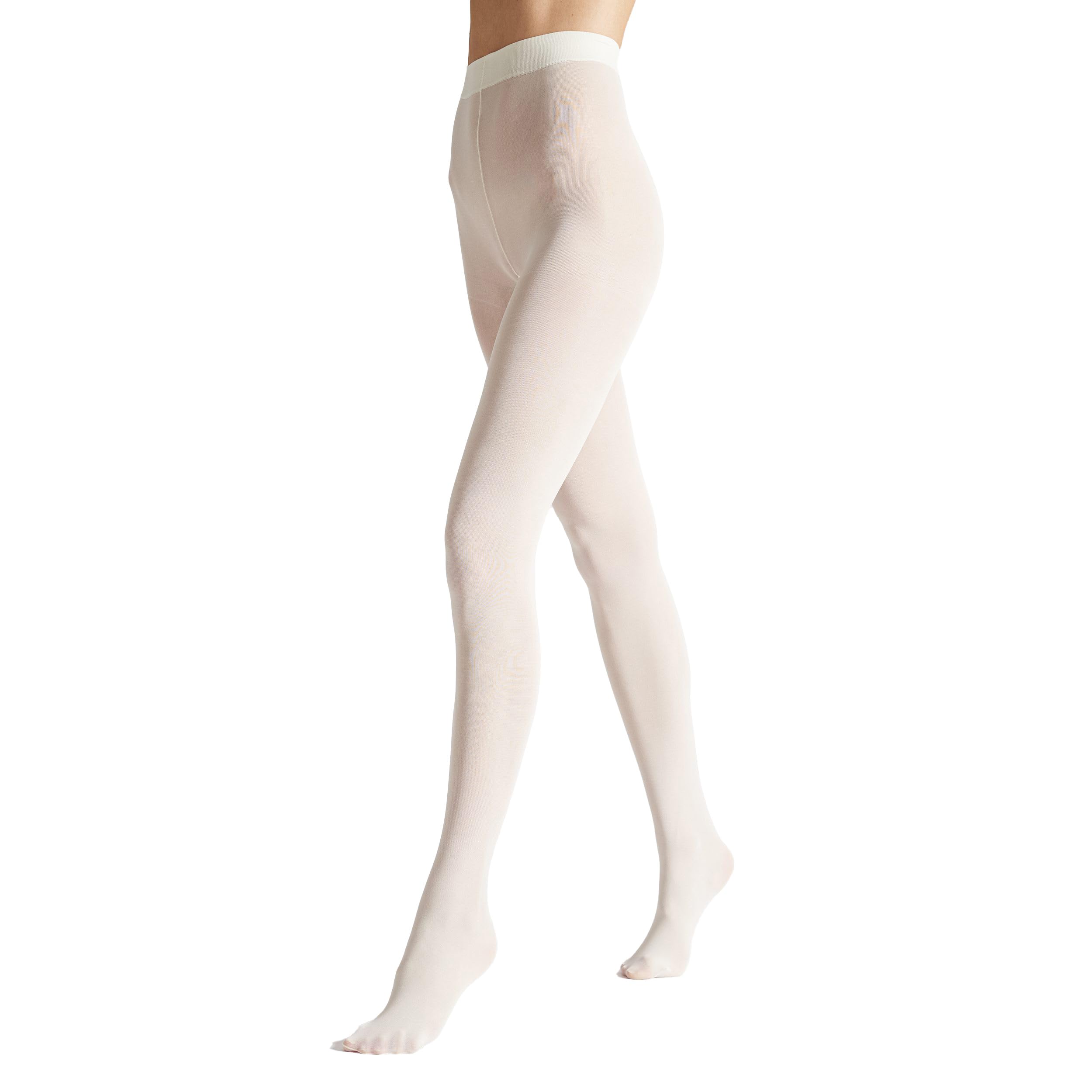 VENEZIANA NUOVA Satinelle 40 Denier Colourful Tights for Women, Microfibre, Matte Opaque, cream, L