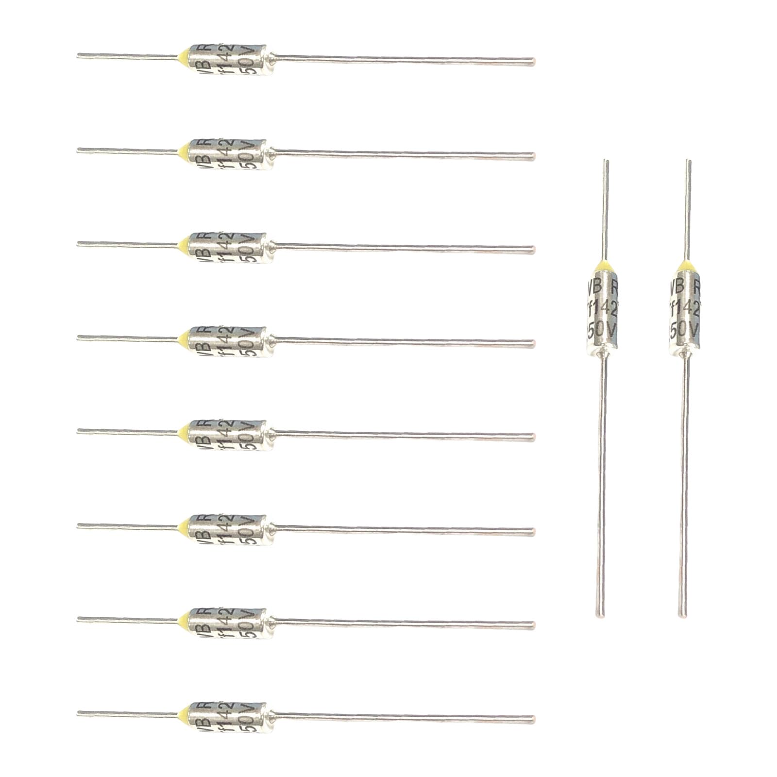 10Pcs Metal Thermal Fuses Circuit Protections Against Overheating in Various Equipment Precisions Metal Thermal Fuses Cutoff