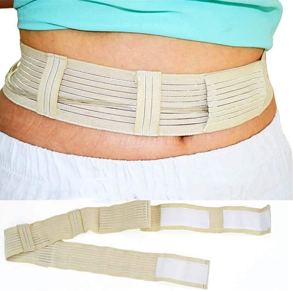 NQCT Washable Abdominal Dialysis Protection Belt 2PCS Re-usable Abdominal Tube Storage Truss Belts G-Tube Holder Adjustable Elastic Gastrostomy Tubes Protection Belts 12.15 (Size : Large)