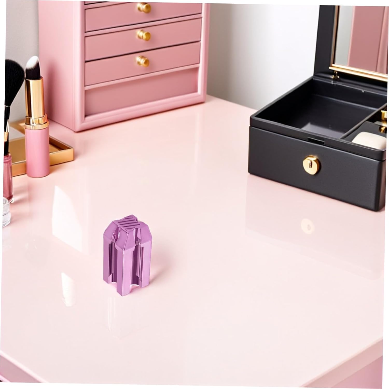 Brow Pencil Sharpening Tool Four-Sided Makeup Pencil Sharpener for Eyebrow Portable Cosmetic Sharpener with Multi-Shape Slots for Precise Tip Trimming