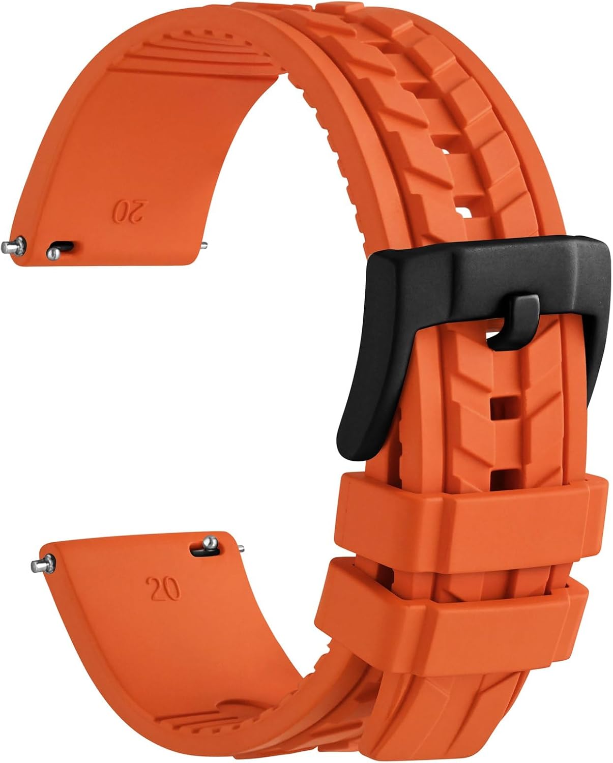 WOCCI Watch Bands, FKM Rubber (Not Silicone), Replacement Straps for Men and Women, Quick Release, Compatible Watch Lug Width 20mm 22mm