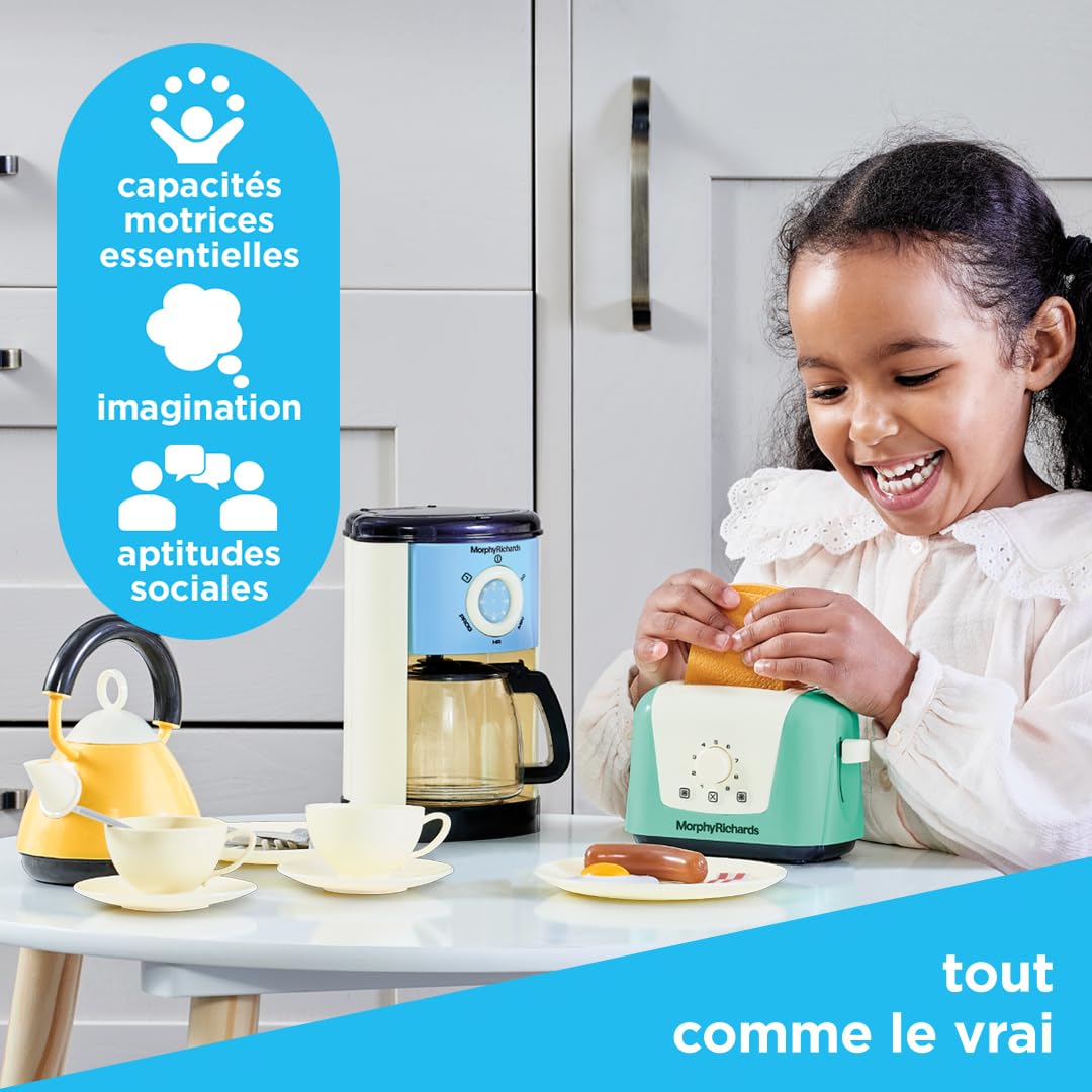 Cuisinière et dînette Casdon Morphy Richards | Jouets appareils de Cuisine pour Les Enfants dès 3 Ans | avec Un Grille-Pain, Une cafetière, Une Bouilloire et Bien Plus !