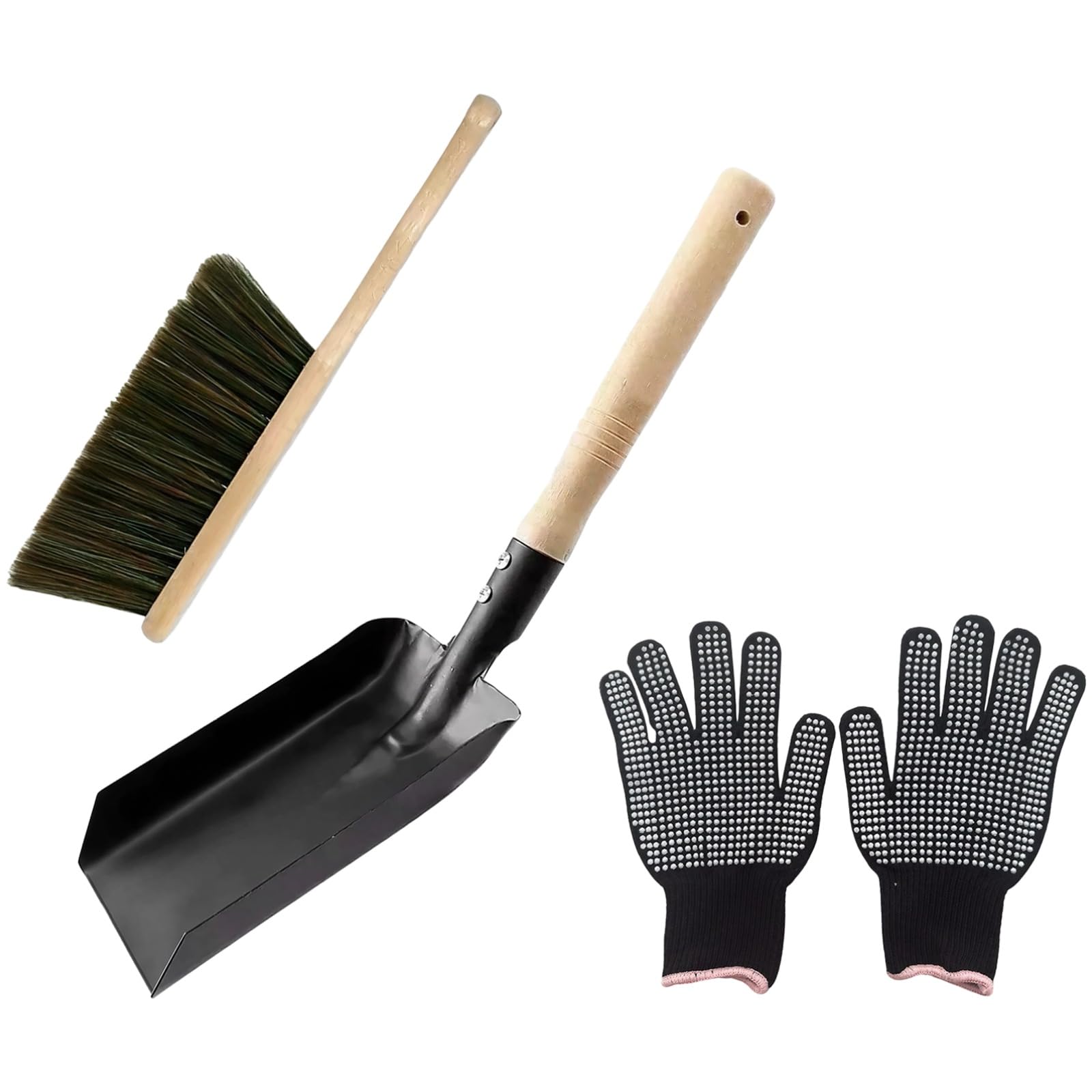 Kit de nettoyage de cheminée poignée en bois pour salon chaleureux