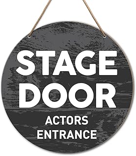 Stage Door Signs for Home Movie Musical Theater Decor, Stage Door Entrance Sign for Actor Actress Dancer Singer Room Office Decorations