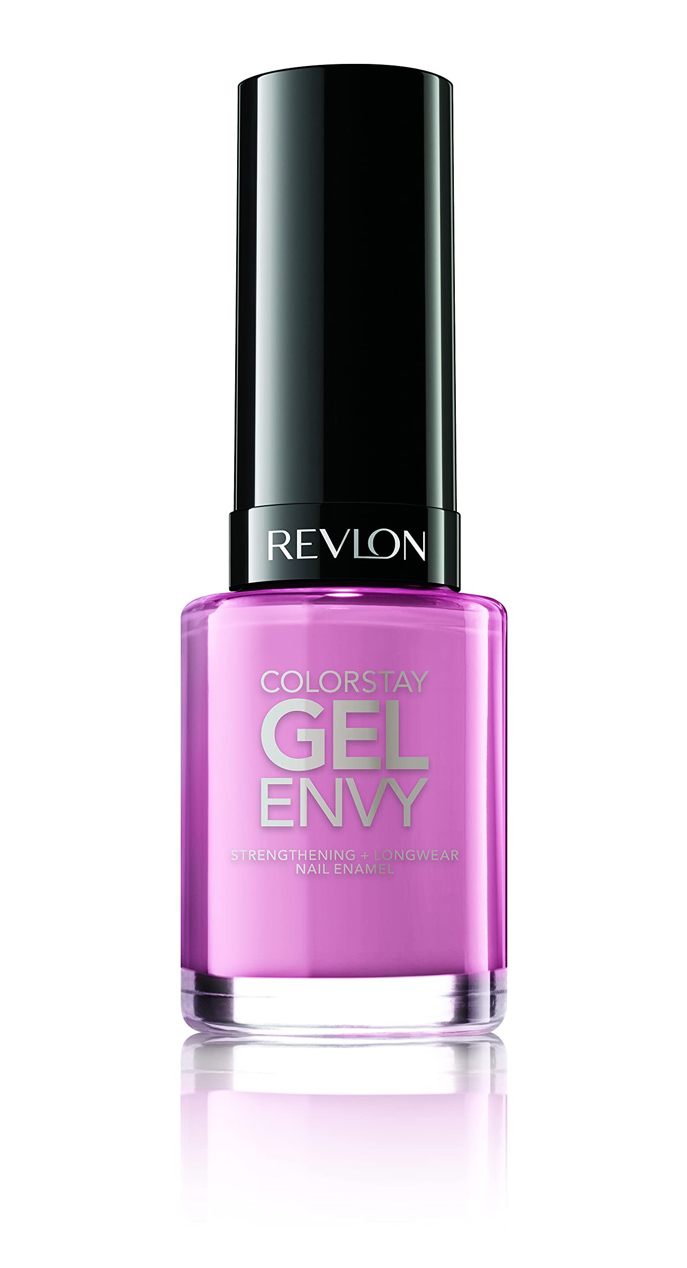 REVLON Colorstay Gel Envy Longwear Nail Polish, With Built-In Base Coat & Glossy Shine Finish, In Pink, 100 Cardshark, 11.7 ml