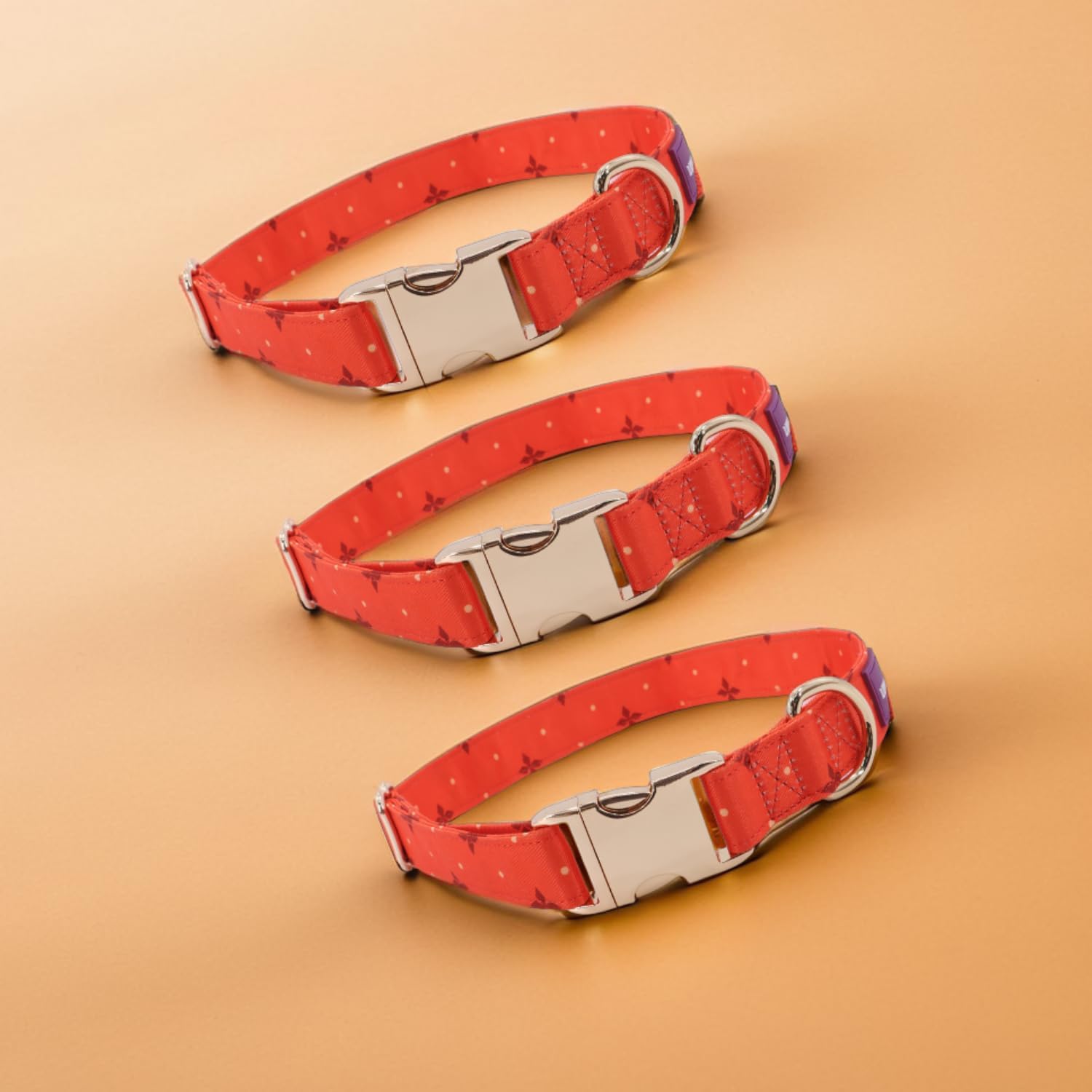 LunaMarie Luxury Dog Collars, Adorable Designs, Perfect for Everyday or Special Events (Ember, Small (Collar Only))