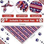 Weewooday 9 Pcs Holiday Dog Bandanas Easter Day Bandanas Patriotic Birthday Scarf Adjustable Large Pet Washable Scarves for Large Dog Costume Supply(Fresh Pattern) - Image 2