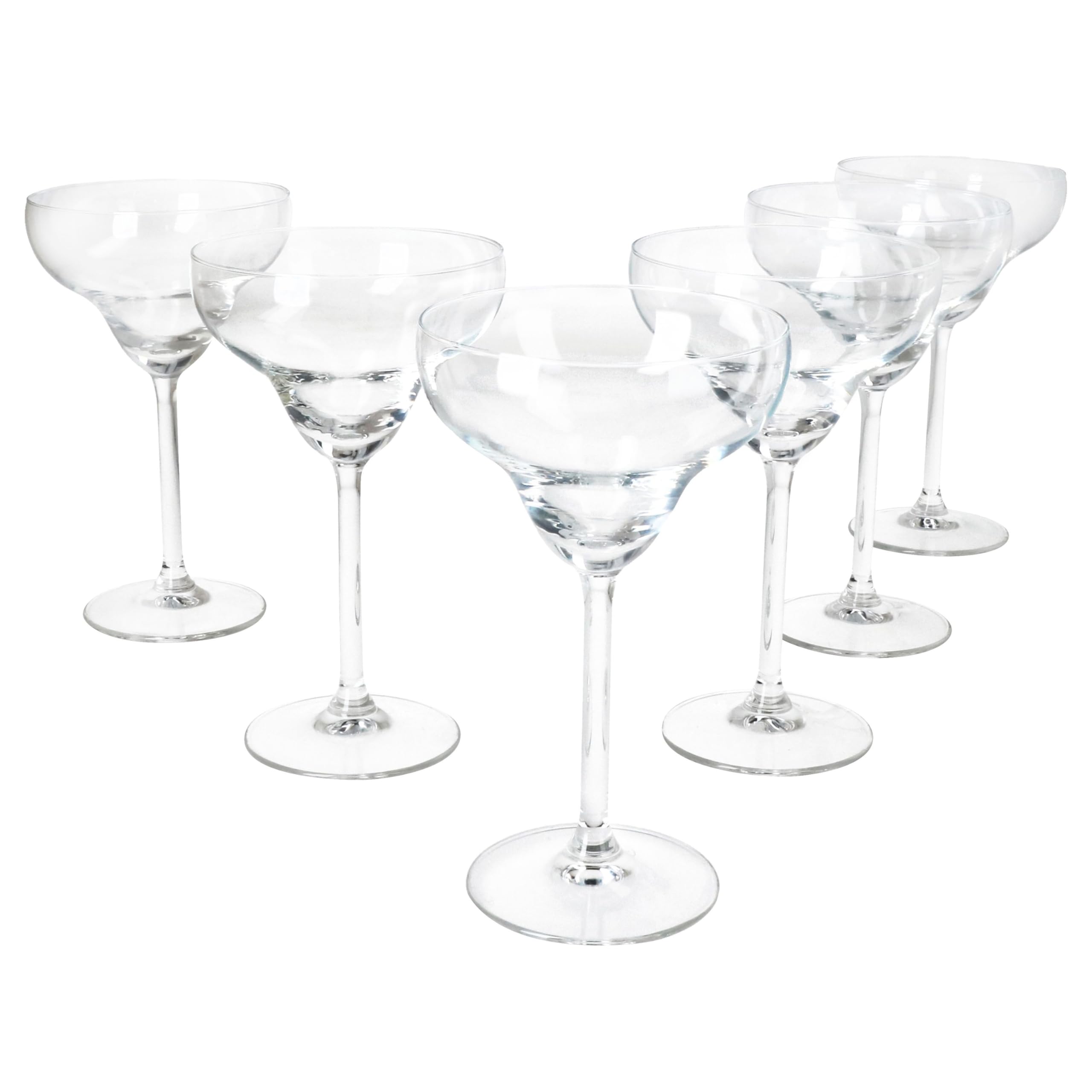 MamboCat Lot de 6 verres à Margarita - Hauteur : 18 cm - Pour 6 personnes - Transparent - Pour boissons glacées, Daiquiri et autres