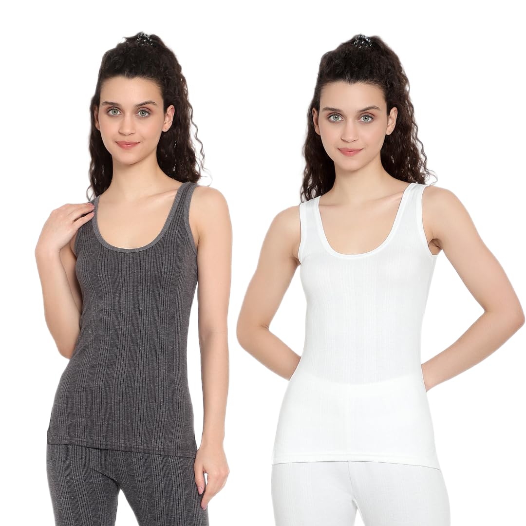 Women Sleeveless Thermal Tops Combo of 2-image-47