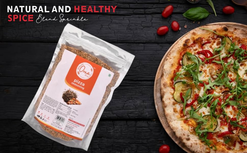 Orea Farm Pizza Seasoning 500g | Premium Oregano Herb and Italian Spices Mix | Multipurpose Seasonings for Pizza, Pasta, Garlic Bread, Sandwiches, Salads & More | No Artificial Color, Flavor or Preservatives | Ideal for Cooking, Sprinkle on Snacks, Seasoning, Garnishing | Zipper Reusable Pack - Image 5 thumbnail