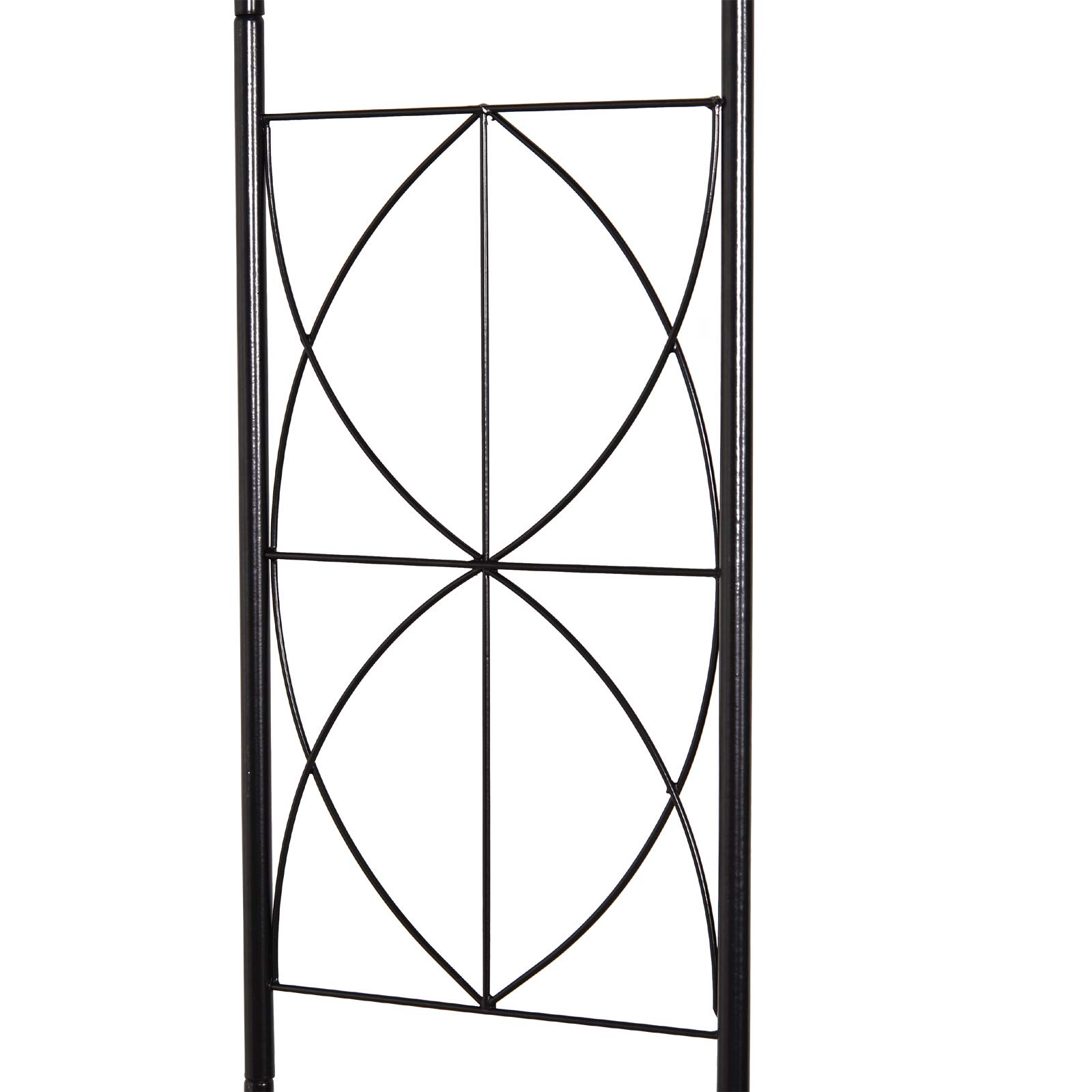Outsunny Rosenbogen aus Metall Rankhilfe für Kletterpflanzen Gartenbogen mit Spitze Metallstruktur Torbogen Rankbogen für Rosen Bögen Rankgitter Rosenhilfe für Garten 114 x 30 x 230 cm Schwarz