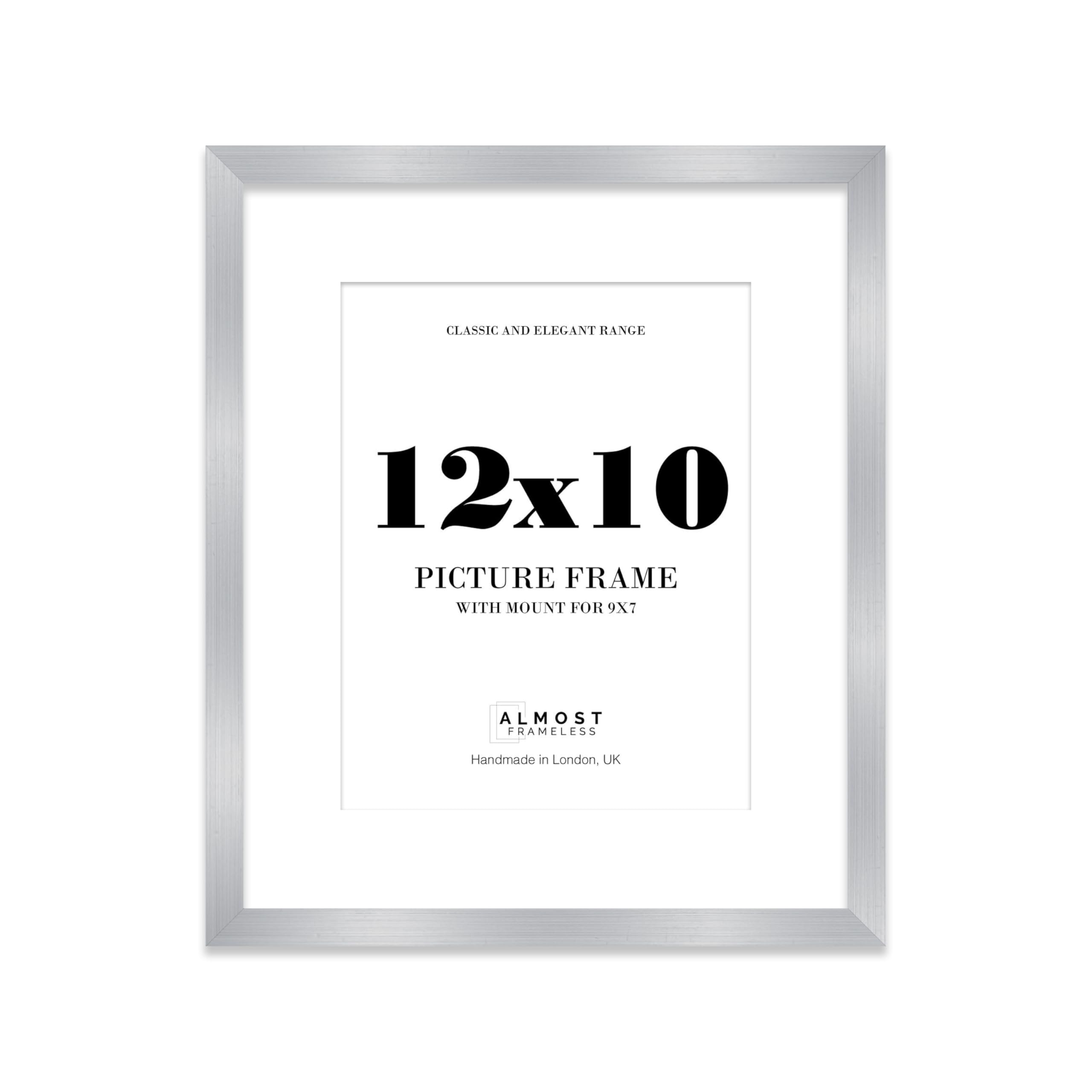 Silver Picture Frame 12x10 With 9x7 Mount for Photos - Wall & Table Display, Landscape or Portrait, 1 Pack โ image 1