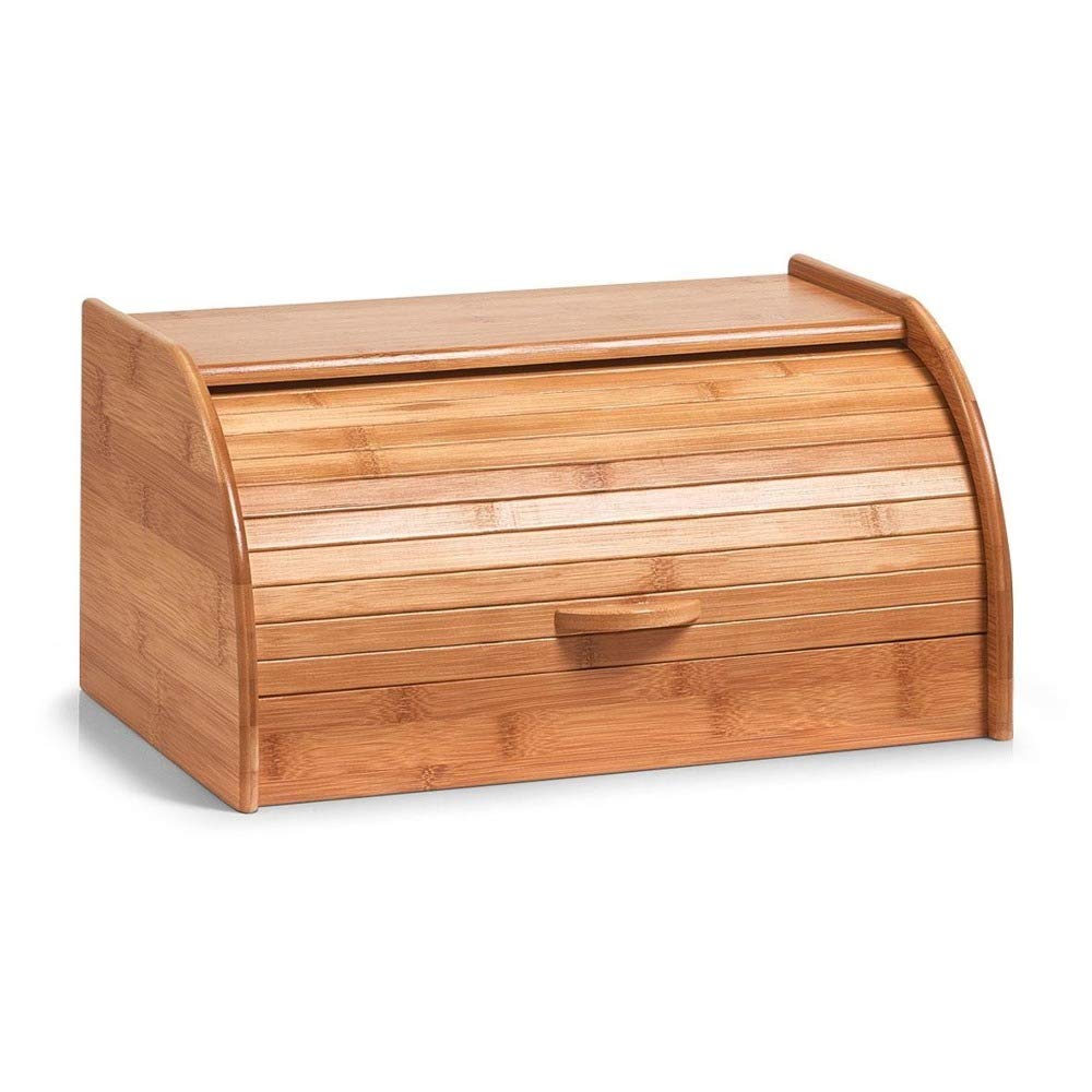 Zeller 25347 - Contenitore per Il Pane Arrotolato, in bambù, 40 x 26 x 20 cm, Colore Naturale