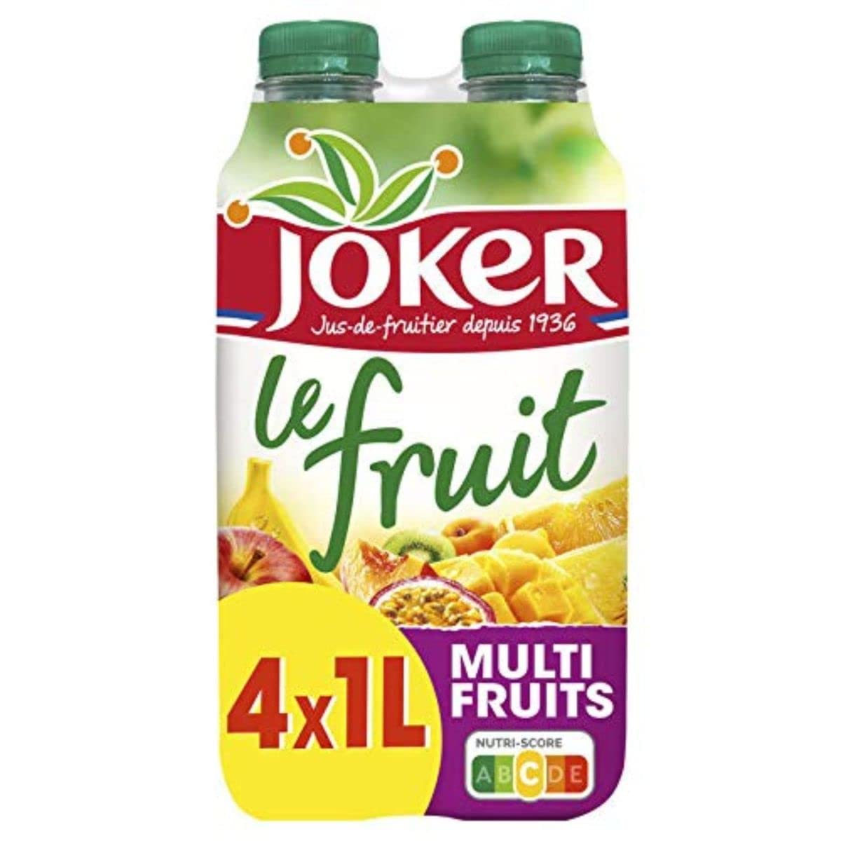 Joker Le Fruit - Botella de zumo (4 x 1 L)