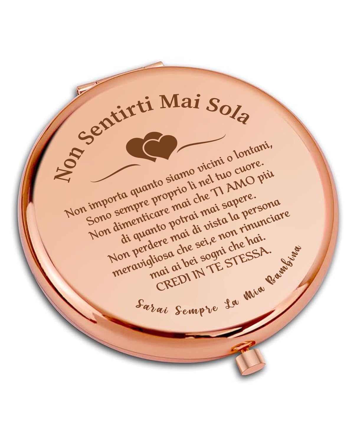VivaJoy Regalo Figlia -Regalo 18 anni ragazza,Regalo di mamma papà figlia, specchio tascabile elegante, Regalo figlia compleanno, Regali di laurea, perfetto per ogni occasione speciale.