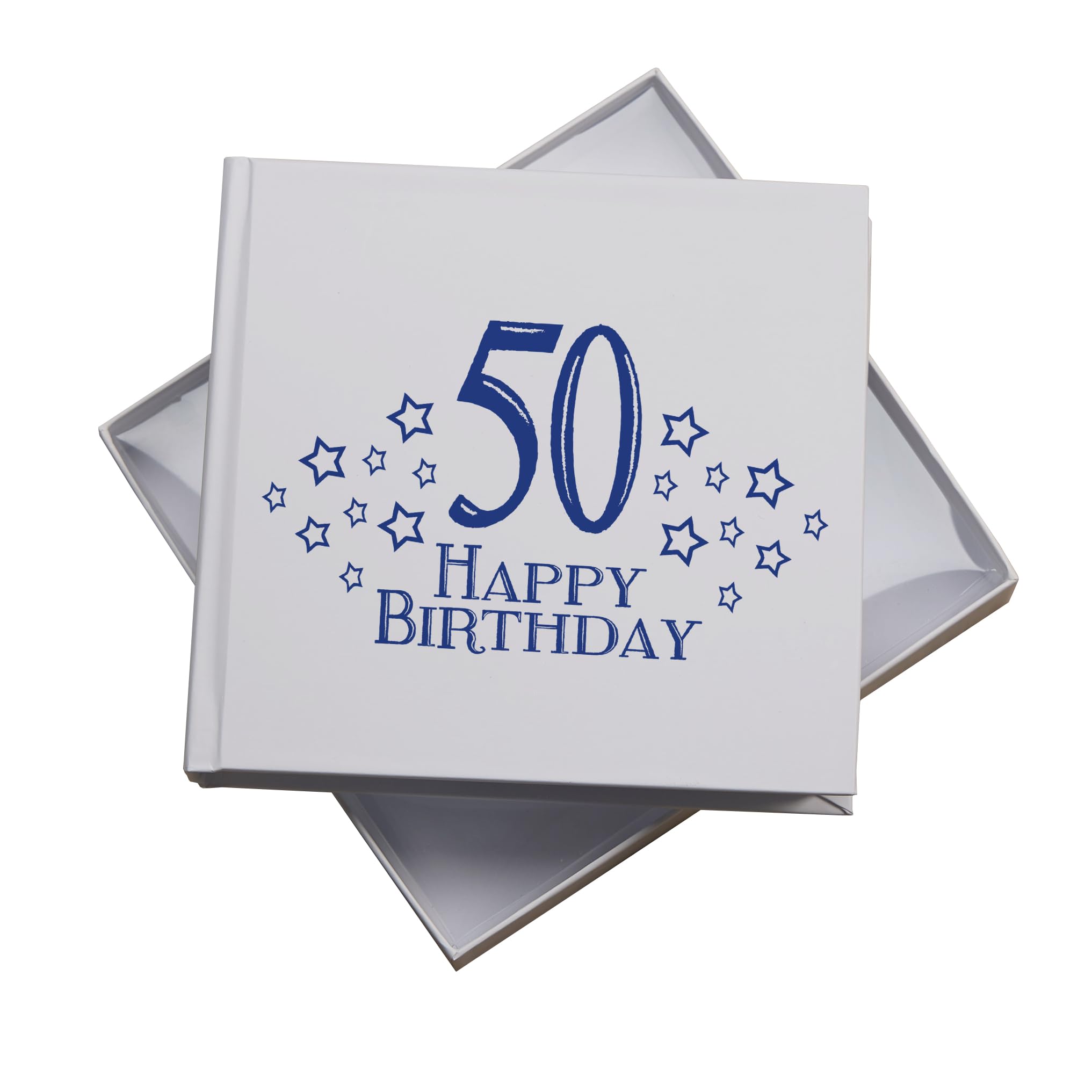 50th Birthday White Photo Album Gift For Him 50 x 6" x 4" Photos