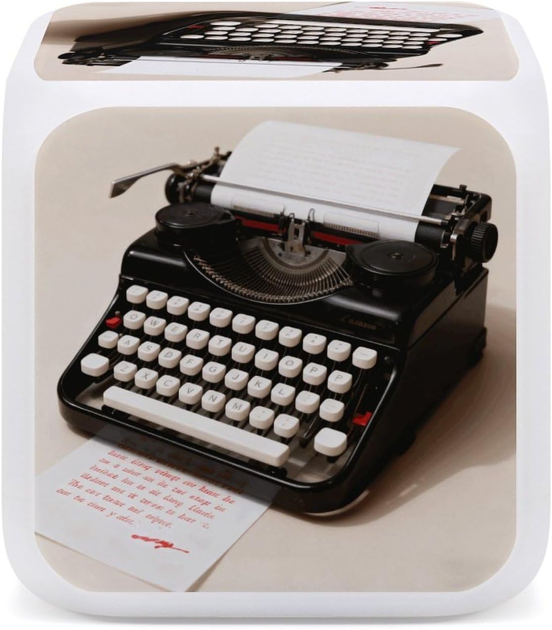 Night Light Alarm Clock, 7 Color Changing, Vintage Typewriter image 5