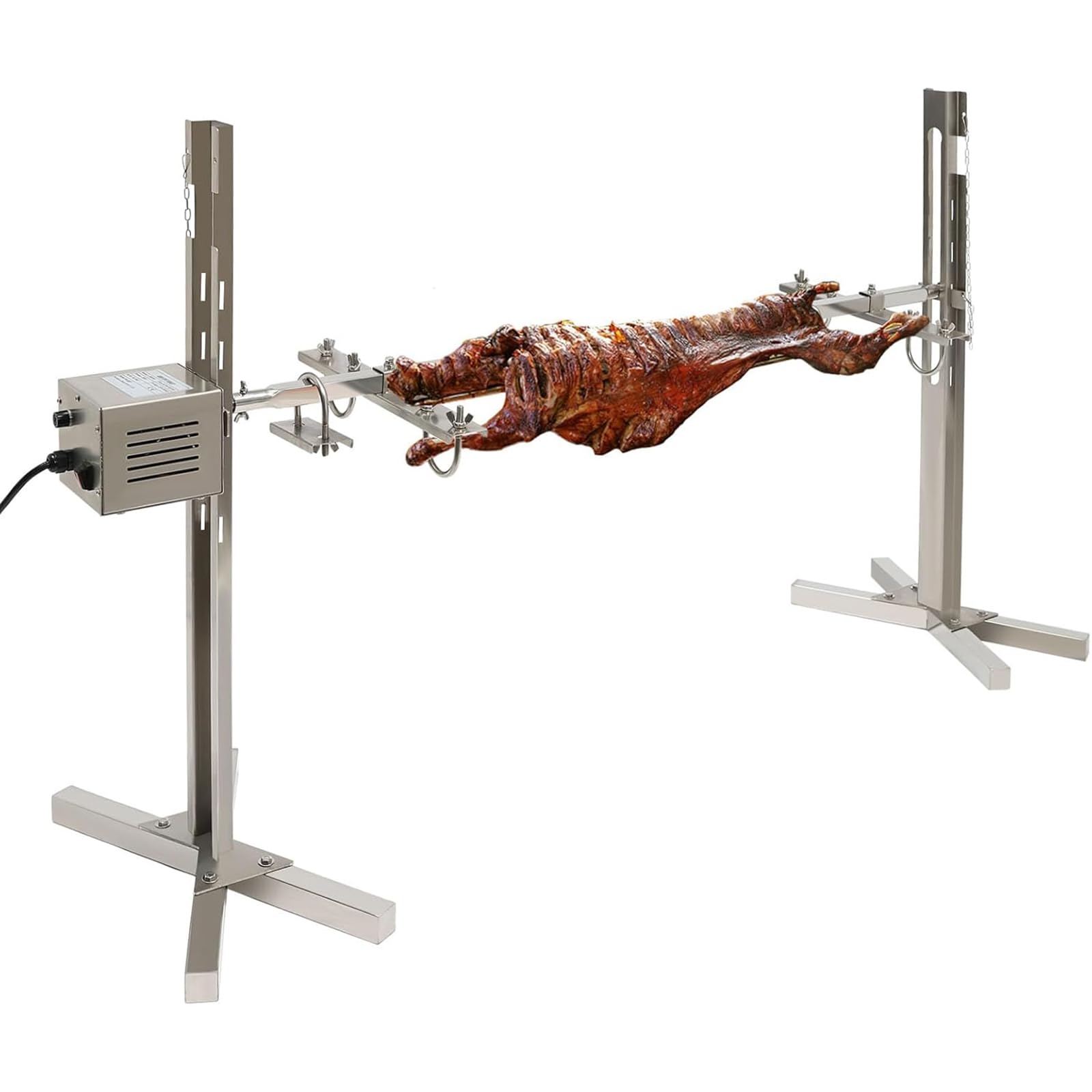 Eiwitany Rotating Fully Automatic Electric BBQ Rotisserie Roaster with Adjustable Height, for Pig & Lamb, Outdoor Camping and Party Barbecues