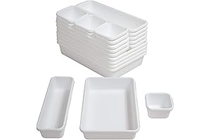 White Drawer Organizers Trays Set - Your One-Stop Storage Solution