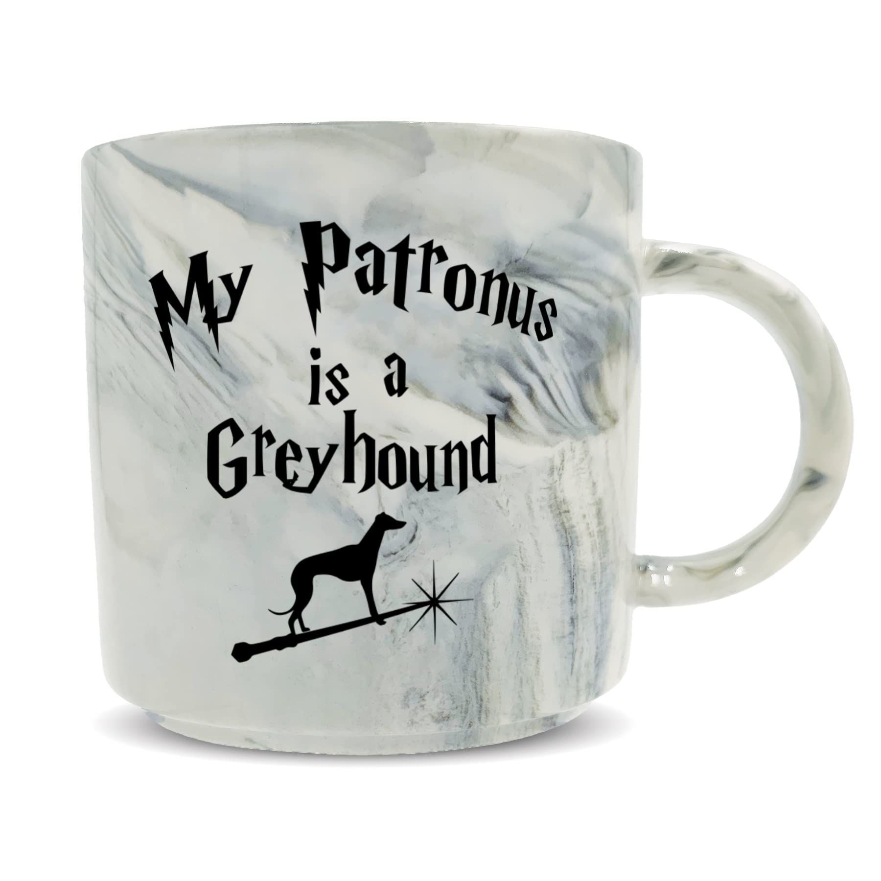 Hippowarehouse My Patronus is A Greyhound Printed Mug Various Colour Options Ceramic Cup Kitchenware 11oz