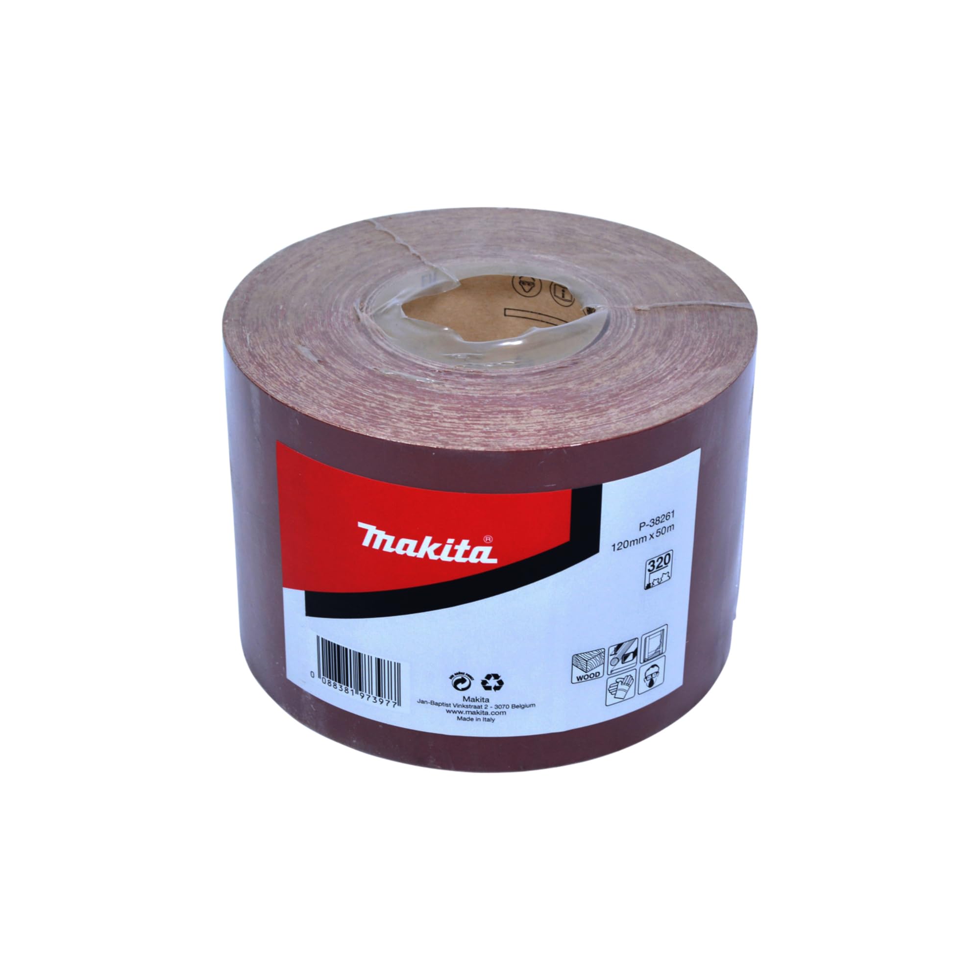 Makita P-38261 - Rotolo di carta vetrata 120 mm x 50 m, k320,