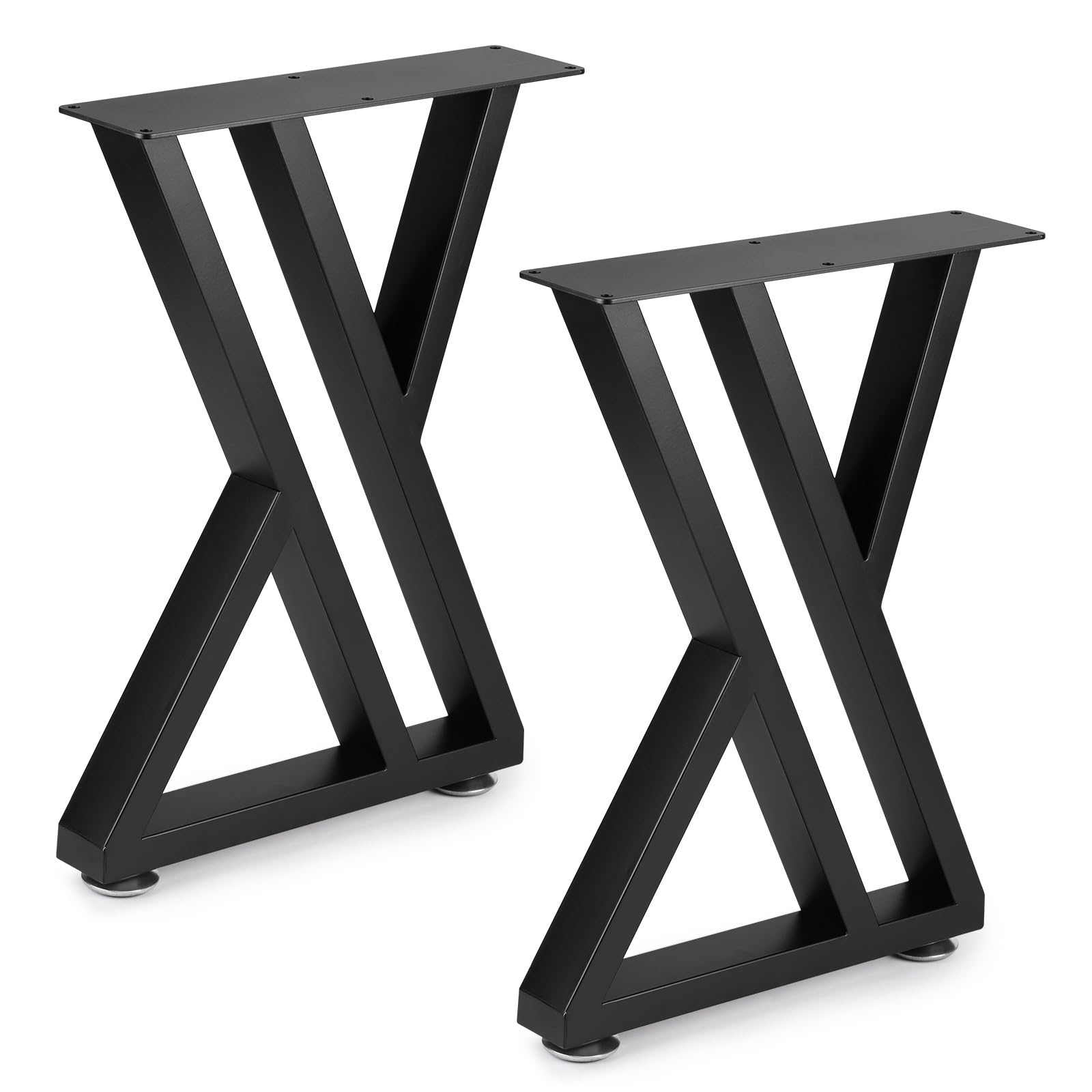 lalago 2 Piezas Patas de Mesa Negra hasta 250kg, Pies de Muebles Y-Tipo, Patas para Comedor Industrial, Patas para Escritorio para Bricolaje para DIY Café, Mesas de Sala y Mesa de Comedor