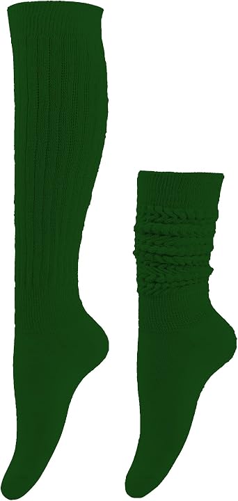 DOOVID Slouch Knee High Cotton Long Scrunch Boot Socks for Women