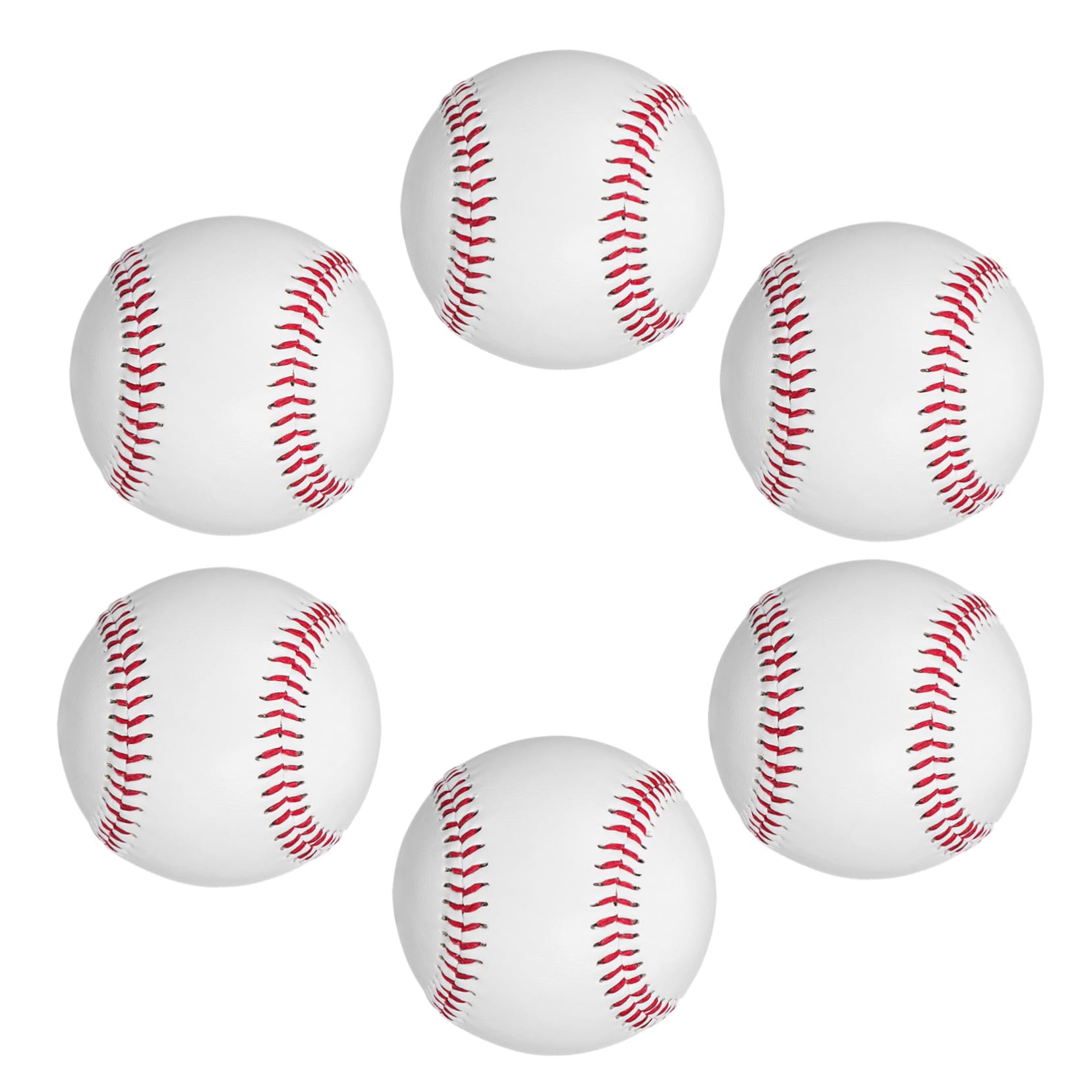 Sosoport 6 Piezas Unidades de de Béisbol para Entrenamiento Alta Elasticidad y Estable Bola de Reemplazo para Bateo y Superficie Antideslizante para Interior y Exterior