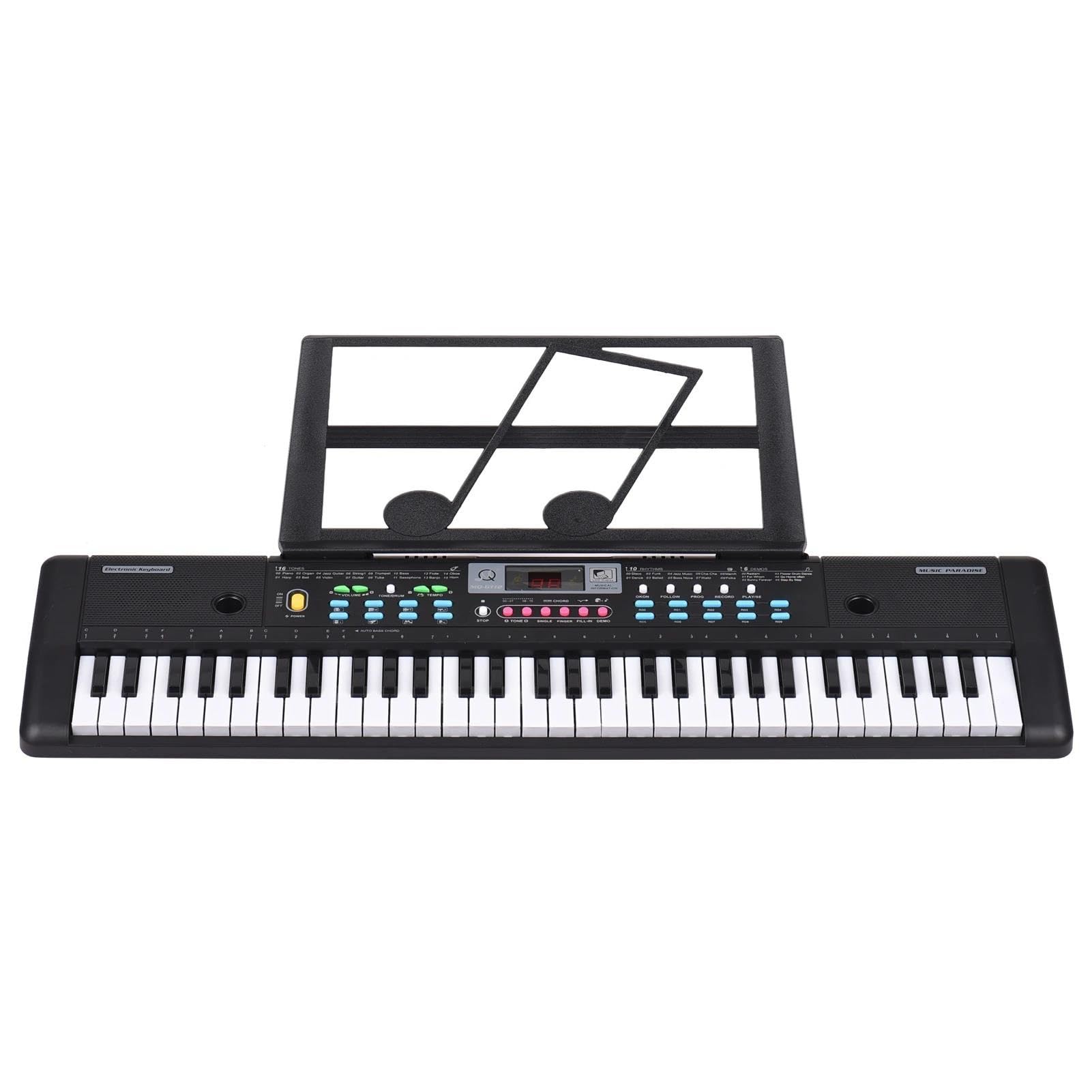 Piano Teclado Piano Eléctrico De 61 Teclas Órgano Electrónico Teclado Electrónico Piano Altavoces Estéreo Duales Incorporados