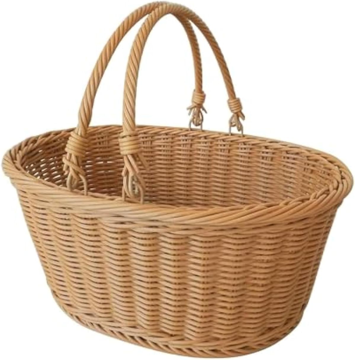 Gongxi Oval Rattan-like Storage Basket, Brown
