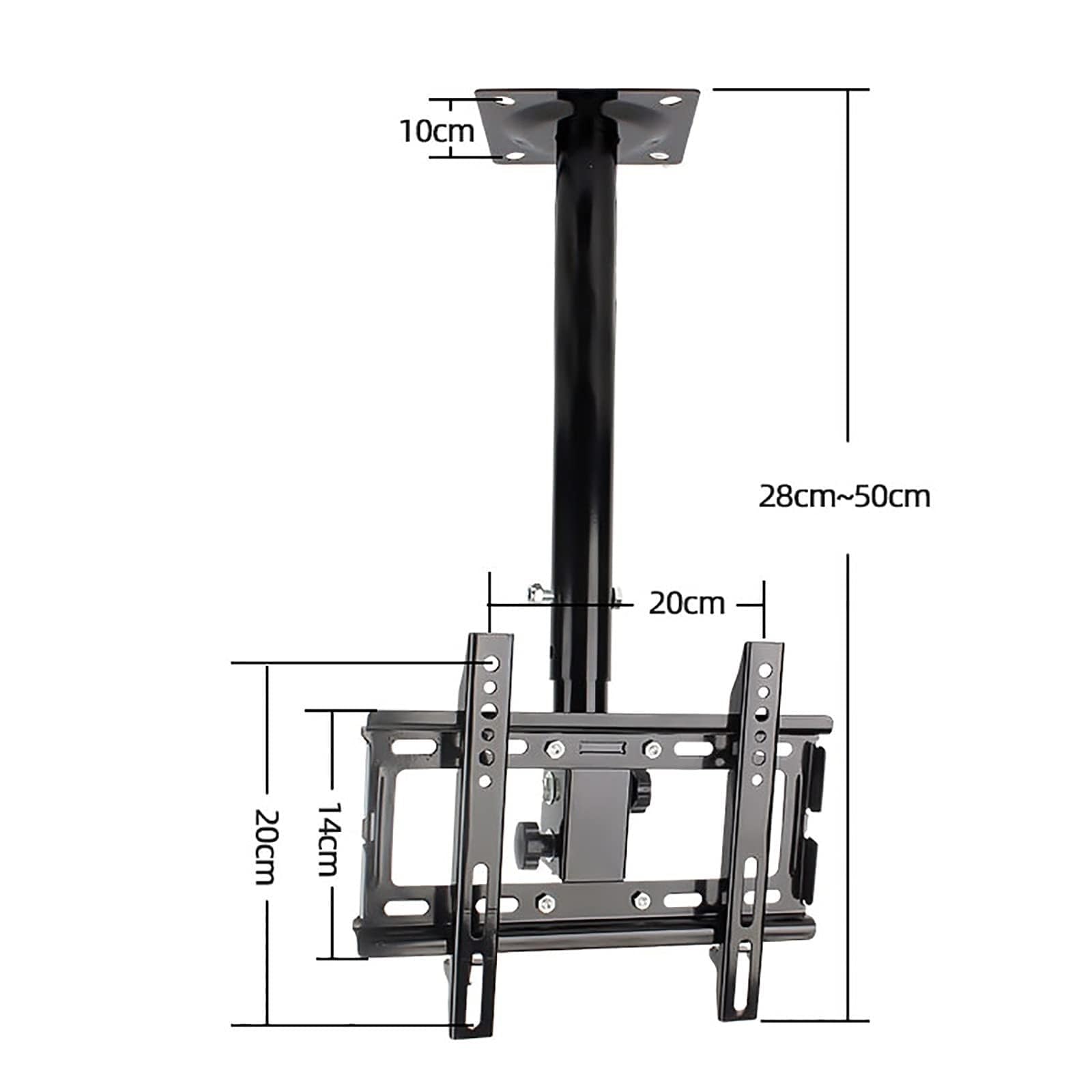 Supporto Da Soffitto Per TV A Schermo Piatto - Supporto Da Soffitto Con Inclinazione Regolabile, Per TV Da 27" A 55", Supporto TV Girevole A 360 Gradi