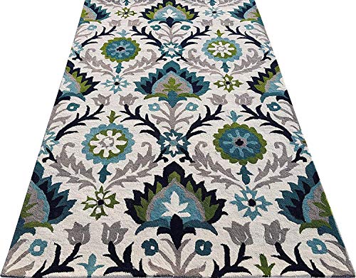 Image of Mordern Design Handmade Tufted Carpet Pure Woollen Export Quality Carpet for Living Room, Bedroom Hall [ Size 8 x 8 Round, Color Multi B6 ]