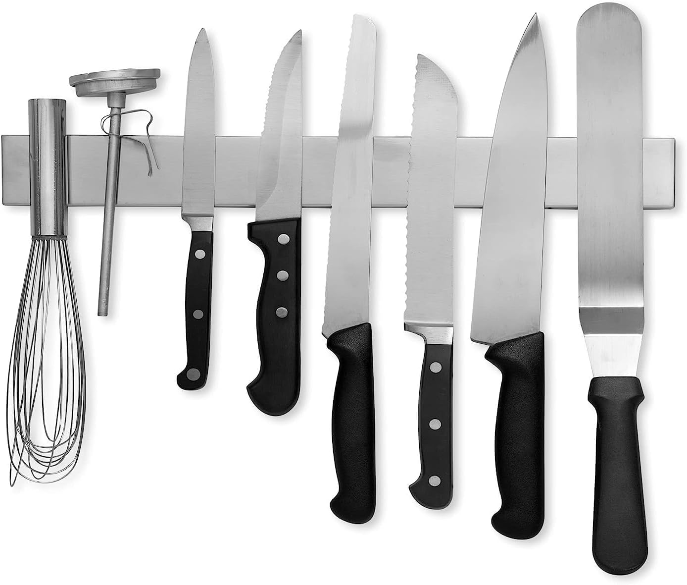 12 Inch Stainless Steel Magnetic Knife Holder, Magnetic Knife Strip, Magnetic Knife Bar Rack Block for Kitchen Utensil Holder, Art Supply Organizer & Tool Holder