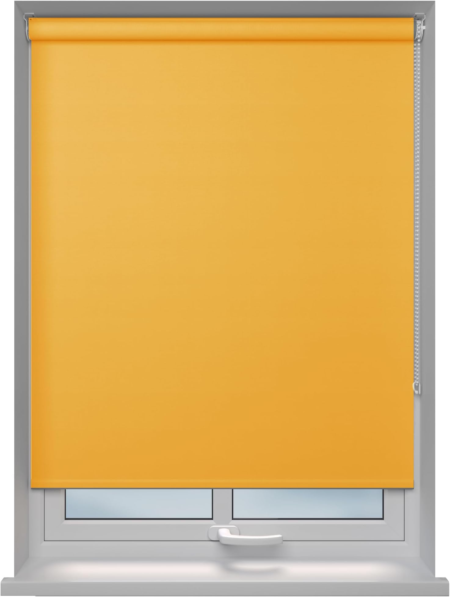 Roller blinds Thermal Blackout Roller blind - Trimmable UV Protection Child Safe Home Office Window Blinds Easy Fit Room Darkening shades Ochre Blind 240cm wide x 165cm drop