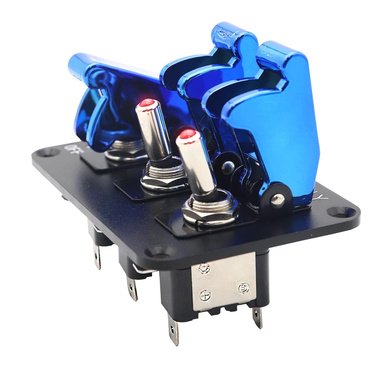 Ambuker 3 Gang Toggle Switch Panel Car 12V Rocker Switch