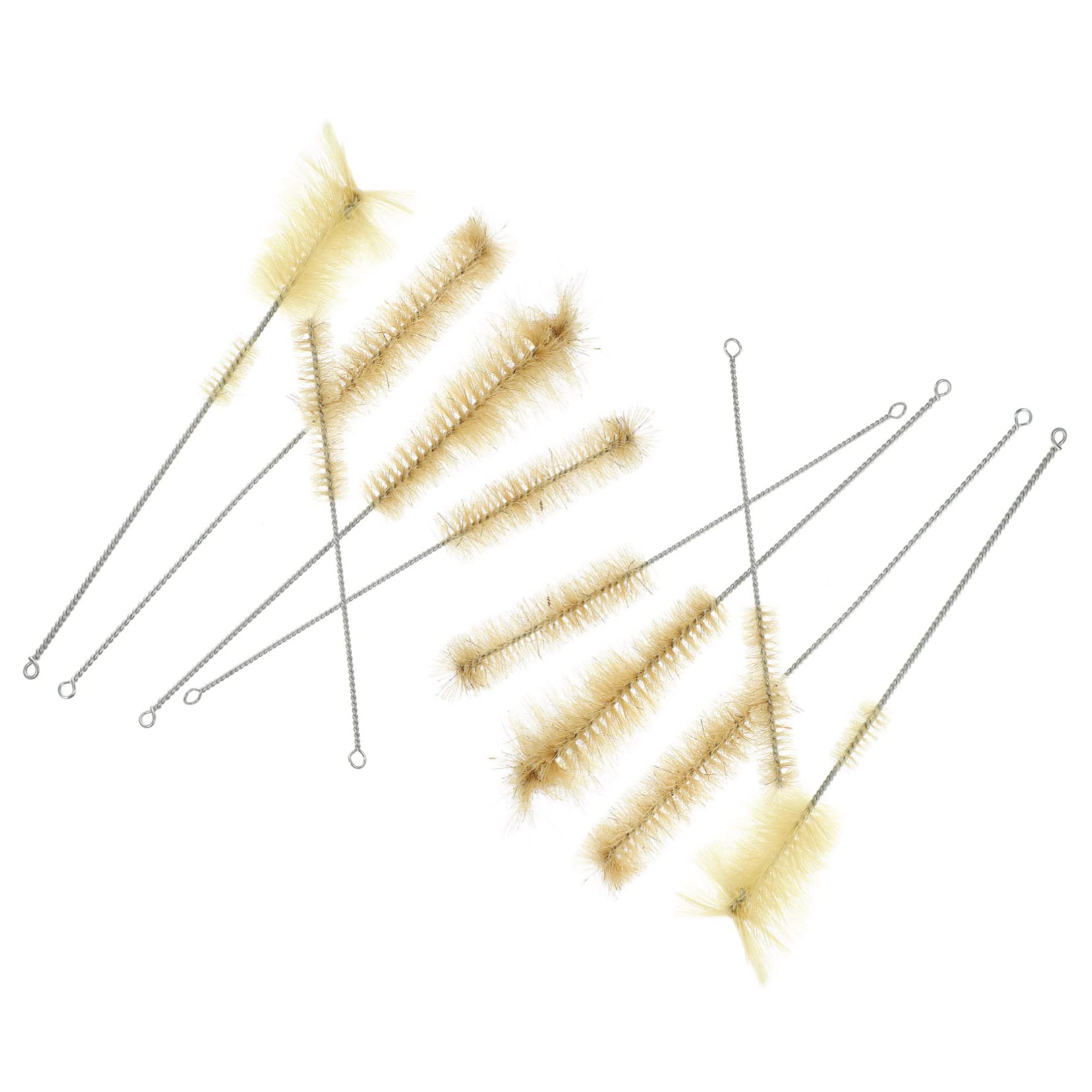 Beatifufu 10pcs Set Bottle Brush Bottle Cleaner Cleaning Brush for Straws Bottle Brush Limpiador De Biberones De Straw Bristle Brush Sink Brush Bottle Washer Brush Metal