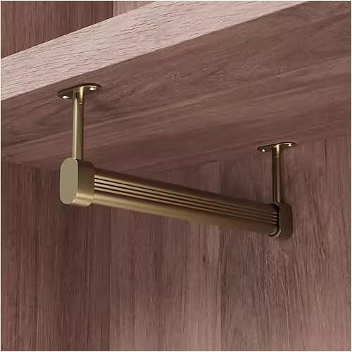 Postes de armario de montaje superior para colgar ropa de 40, 50, 60, 70, 31.5 in, barras de metal inoxidables para armario, barra de almacenamiento