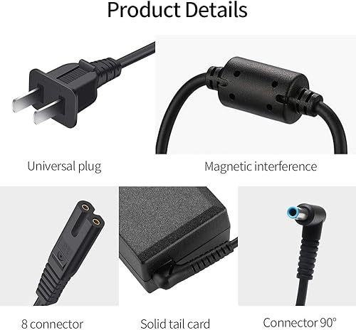 Miniatura 4 de Cargador para portátil de 45 W compatible con laptop HP de 14 pulgadas 14-DK 14-DQ 14-DF 14-DH 14-DS 14-AC 14-AK 14-AL 14-BA Series, 14-DF0023CL