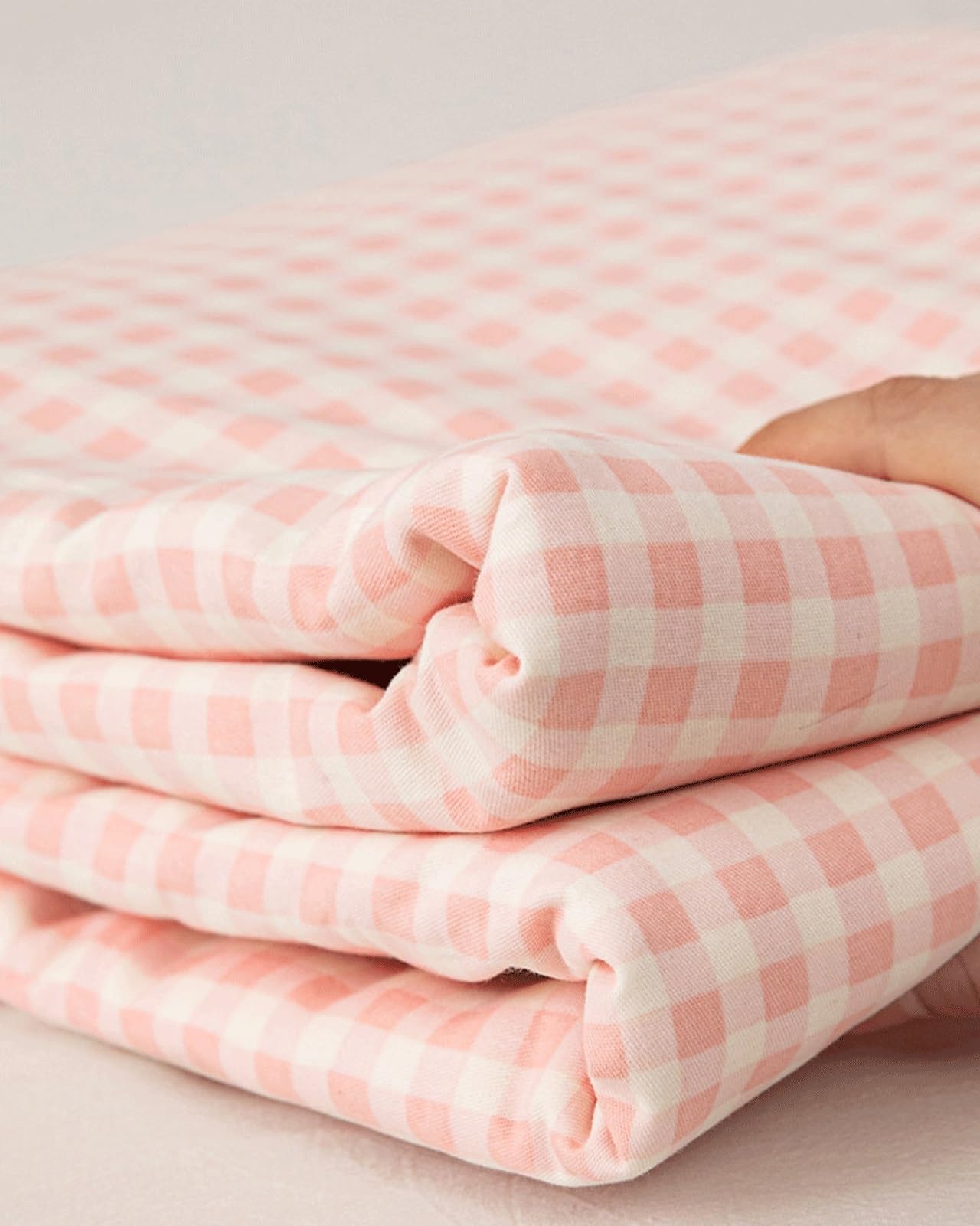 Bettlaken ohne Gummizug 120x230cm bis 240x270cm Betttuch aus Gebürsteter Baumwolle Ultraweiches Atmungsaktives Laken Haustuch Leintuch(Pink A,240x250cm)