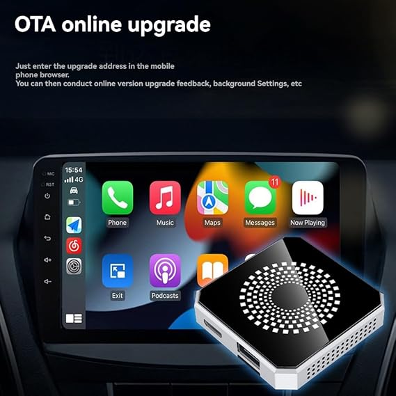 Wireless Carplay to Android AI Box, Carplay/Android Auto to Android 13, Support Split Screen Interaction by HD Port A