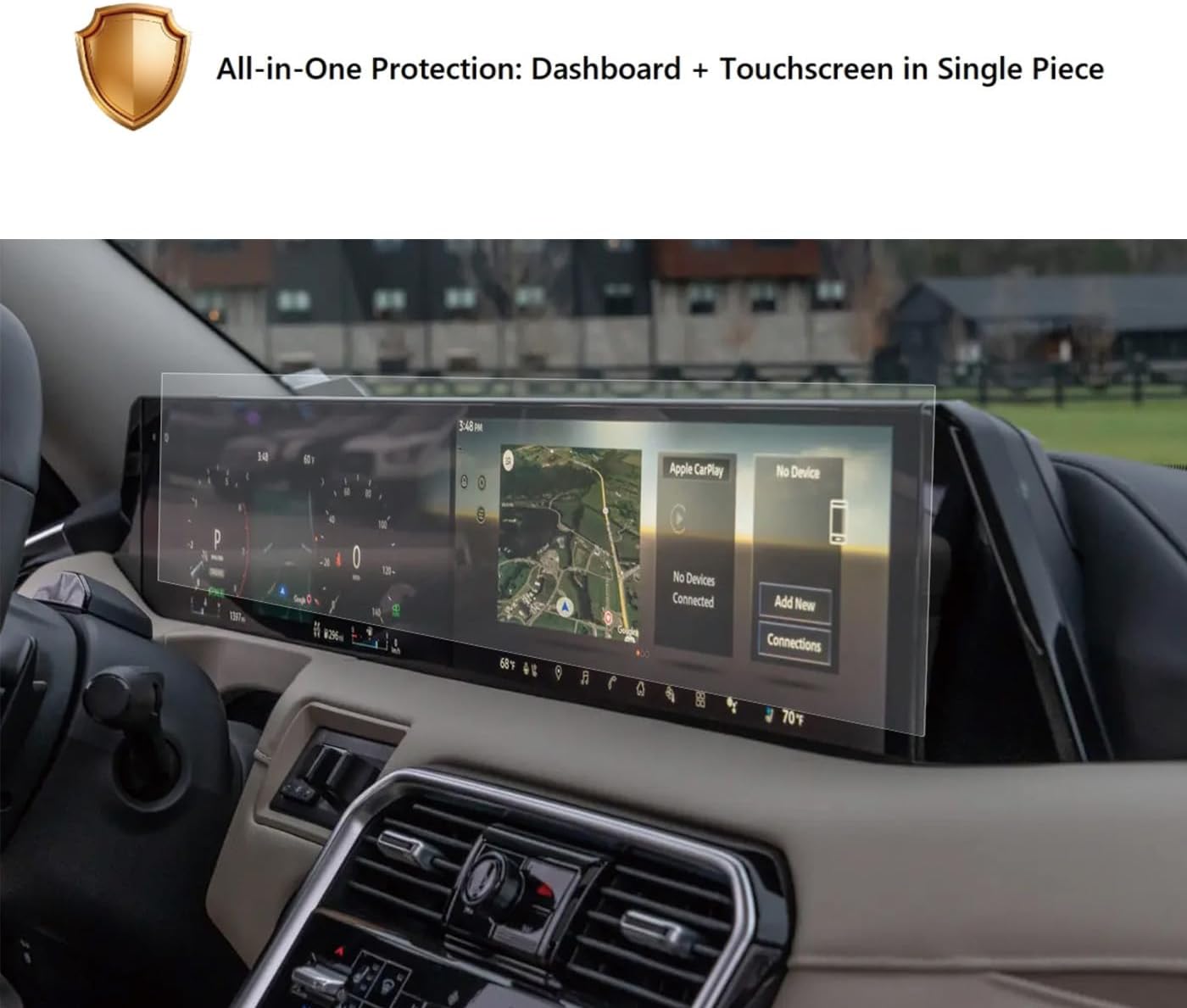 Tempered Glass Screen Protector for 2025 Nissan Armada | 14.3" Multi-function information display Cover | HD Clear, Anti-Scratch,Bubble Free