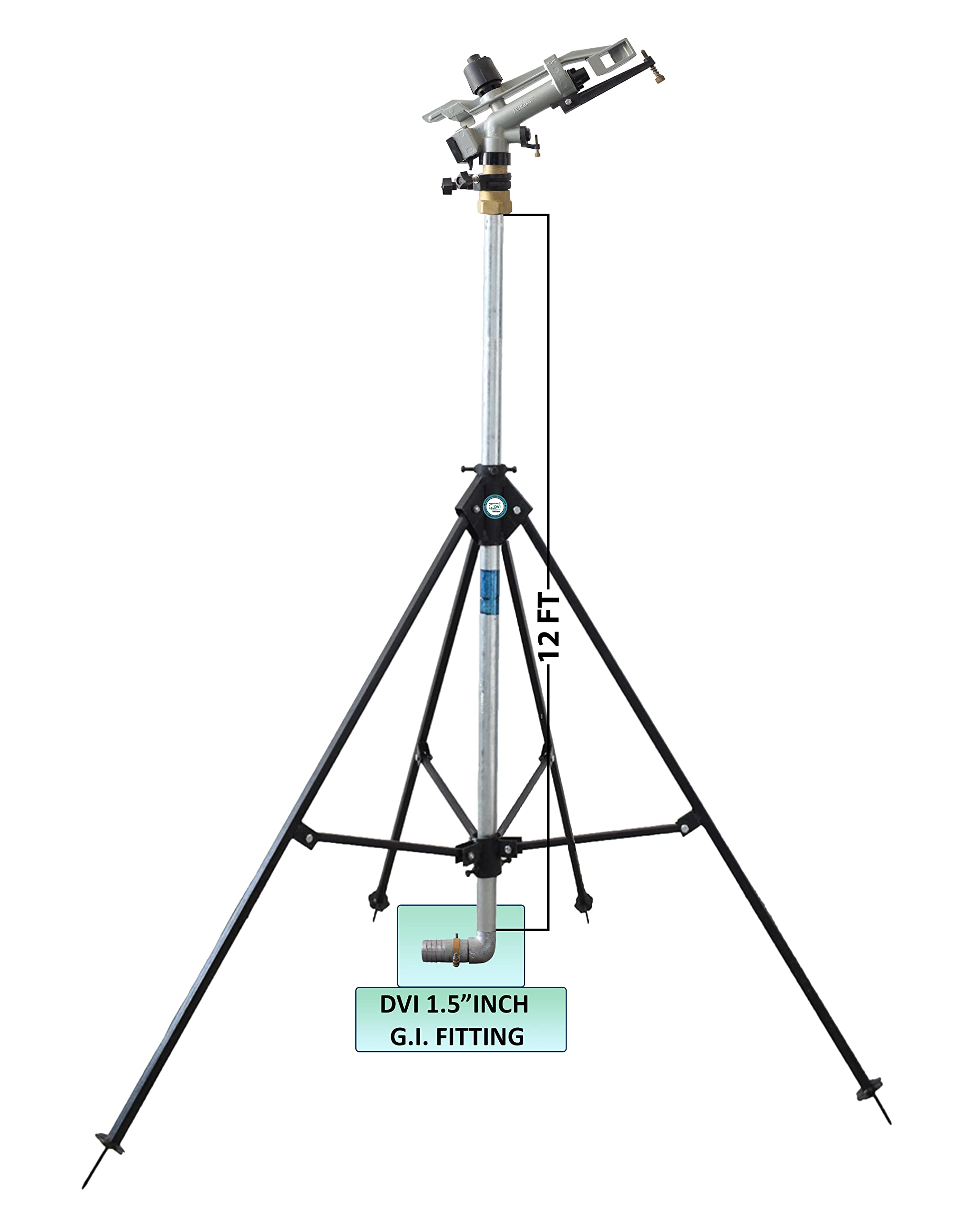 DVI AUTOMAT 1.25"inch raingun complete Set with HT40G ISI Penguin rain gun | Pipe Connector, 12FT ISI GI Riser Pipe, 4 Leg Height Adjustable Stand | (GI TYPE CONNECTOR, 1.50"inch GI NIPPLE) (B0BWYSL7HW) Amazon Price History, Amazon Price Tracker
